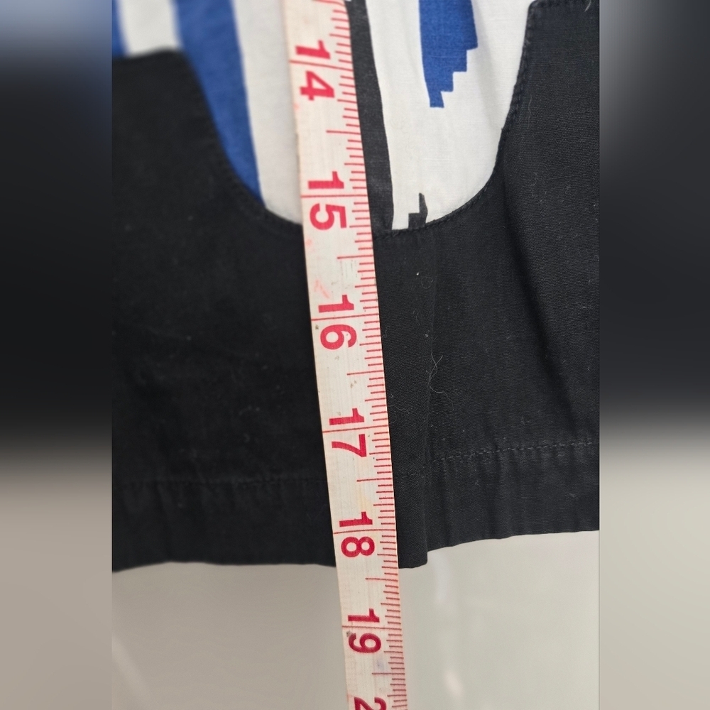 Wrangler Vintage Western Sleeveless Crop Top Black Blue White Navajo Print XL - Picture 6 of 6